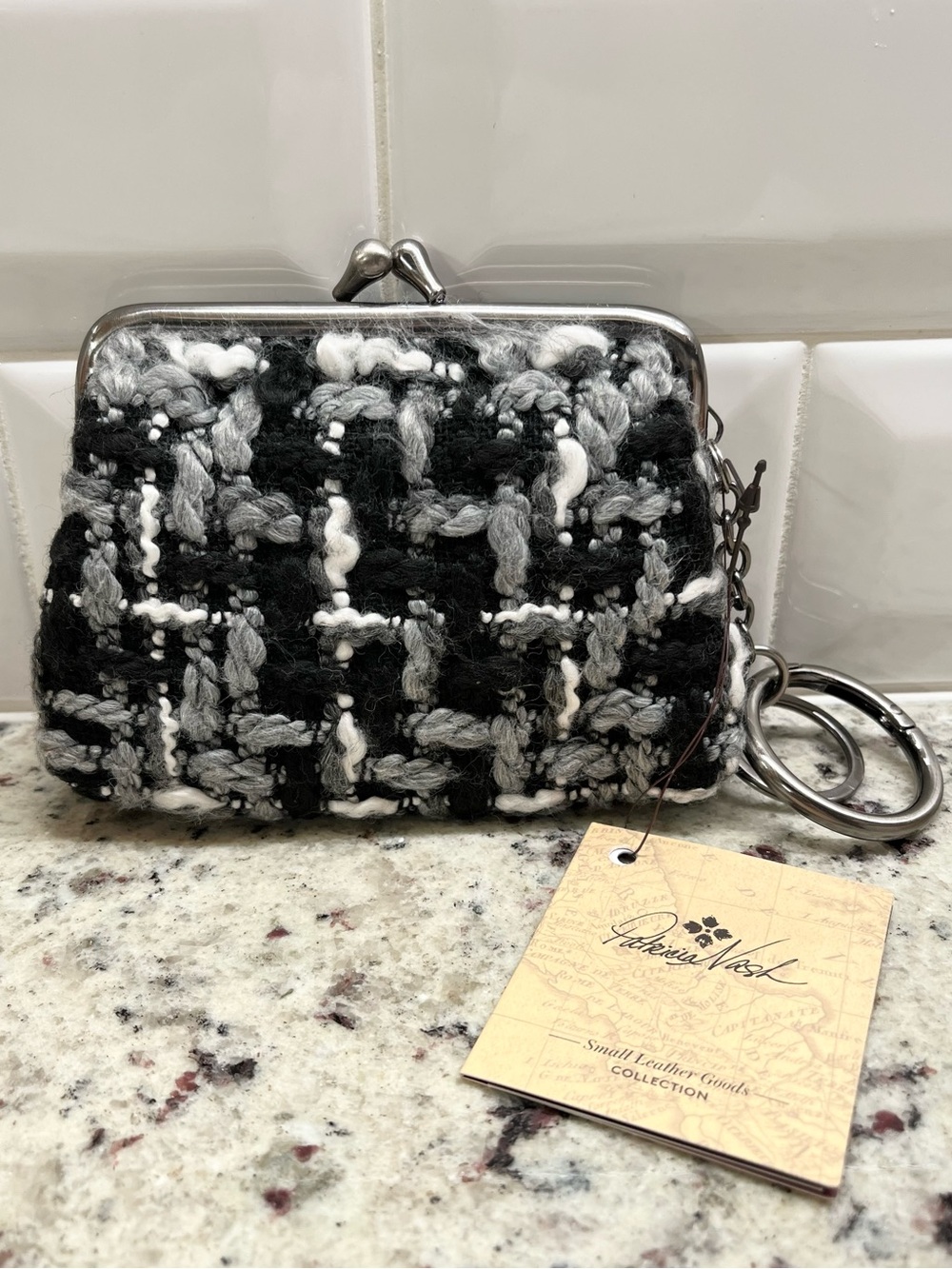 Patricia Nash Boucle Kiss Lock Coin Case NWT